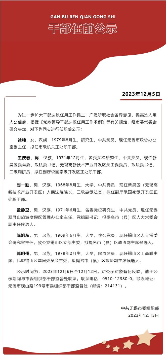 最新苍溪干部任前公示信息公布