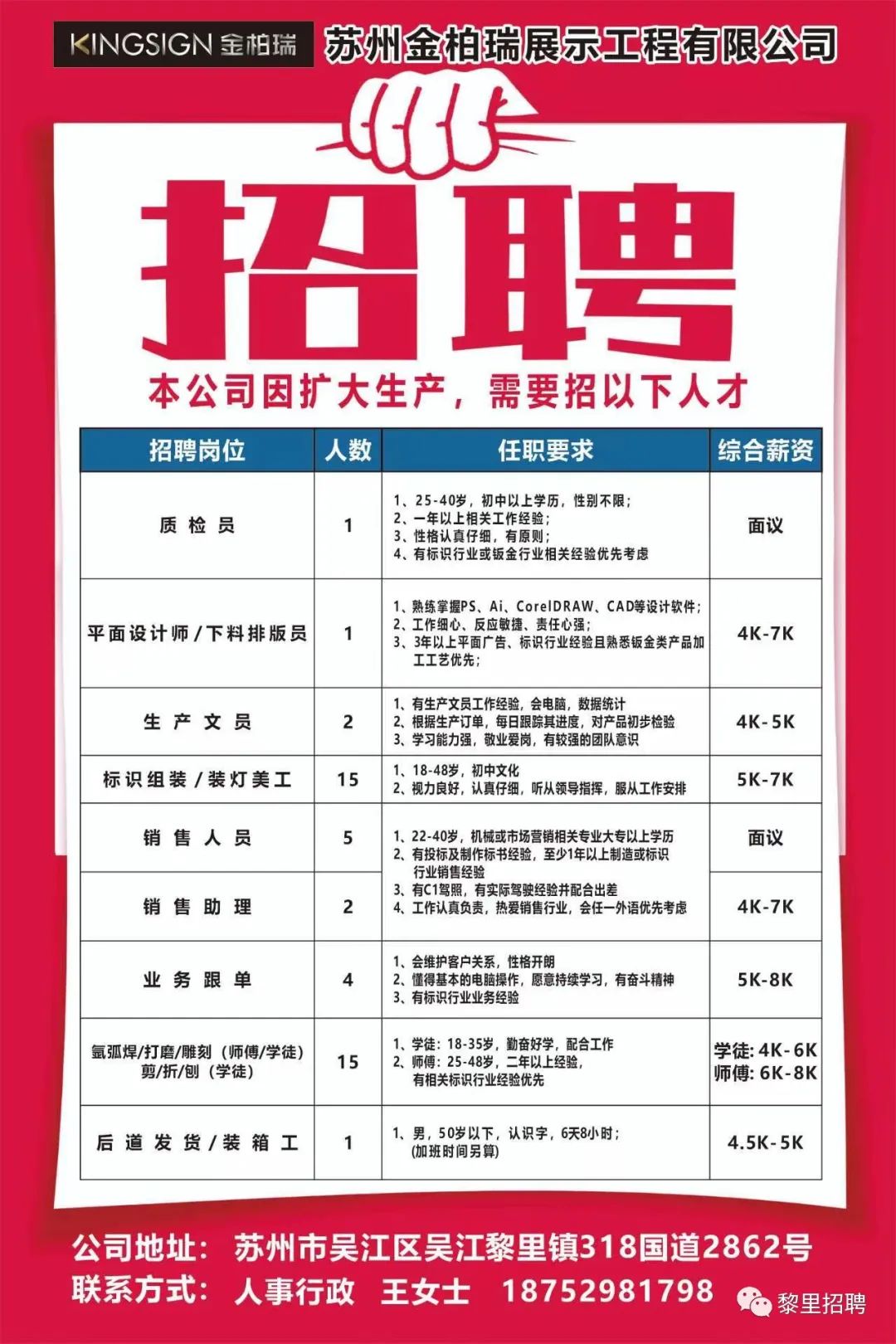 苏州门卫最新招聘信息发布✨
